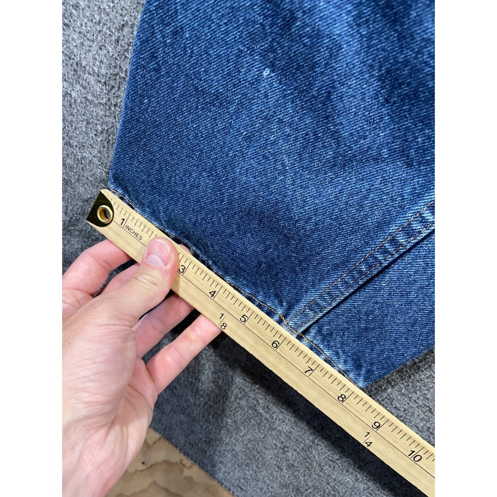 Vintage Prison Blues Double Knee Jeans 32x32 Made In USA Logger Distressed - Picture 10 of 16